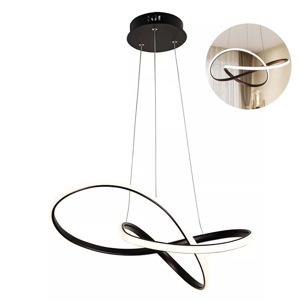 Lustre Luminária 3 em 1 Moderno Orgon Pendente Arco Led Perfil Infinito Iluminação Luxo Sala de Jantar Ambiente Residencial Quarto Comercial Recepção