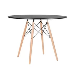 Mesa de Jantar Redonda Eames Eiffel 100cm  PRETA