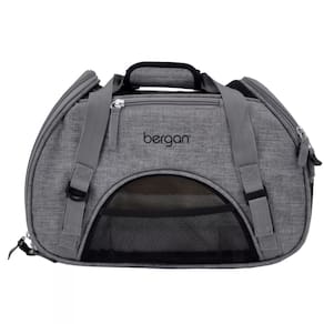 Bolsa De Transporte Bergan Comfort Carrier Mala de Viagem Avião Para Cães e Gatos Pequeno - Cinza