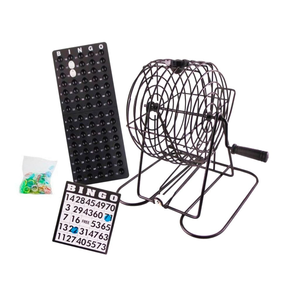 Jogo Bingo Globo Metal 75 Pedras 18 Cartoes E 150 Marcadores