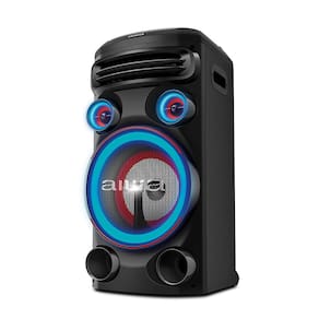 Torre de Som AIWA T1W-01B 1500W 1Woofer10" BT RGB USB FM DJ