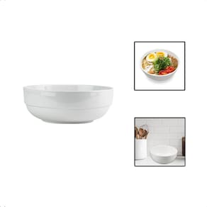 Tigela Bowl 500Ml Melamina Branca Cumbuca Caldo Sopa Salada
