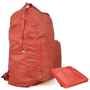 Mochila Escolar Viagem Bolsa Academia Unissex Dobrável Salmão CBRN17577