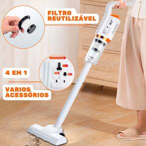 Aspirador De Pó Portátil Sem Fio Vertical Fácil De Manusear