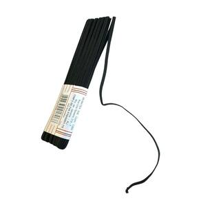 Kit 6Un Elástico Chato N8, 5Mm, Preto Poliéster 10 Metros