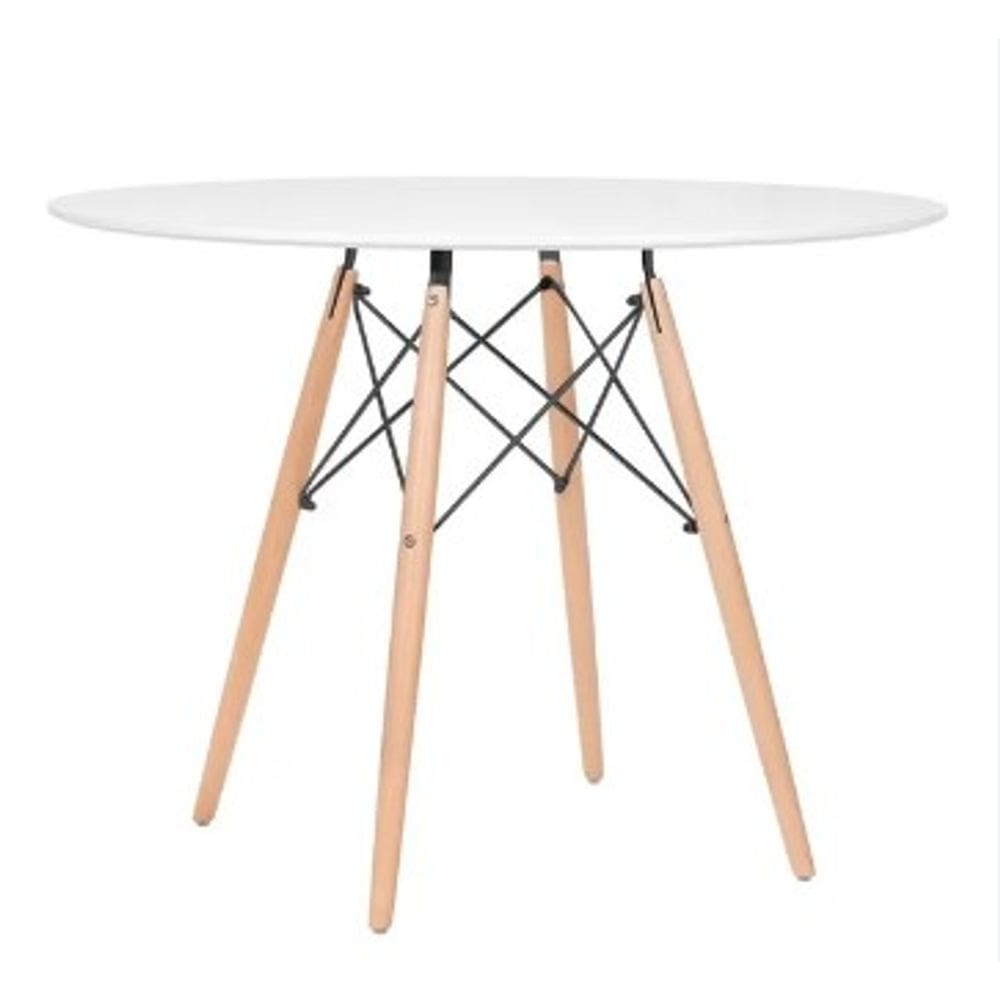Mesa de Jantar Redonda Eames Eiffel 110cm Branca