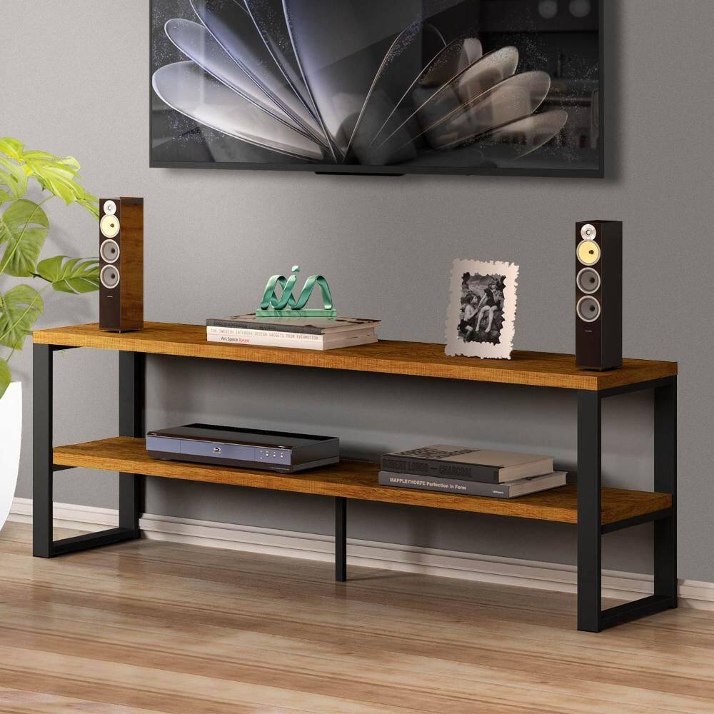 Rack Industrial TV Até 55 Polegadas Canela Preto Innovare Art Panta - Marrom