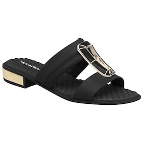 Tamanco Piccadilly Widefit 590125 Feminino - Preto