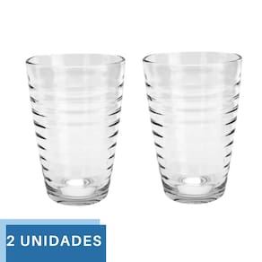 2 Copos de Vidro de água e Suco 200ML Alta Resistência