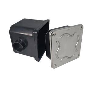 2 Caixa Passagem Prolongador Tampa Inox Iluminação Piscina