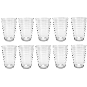10 Copos Transparentes de Vidro 200ML Alto Resistência