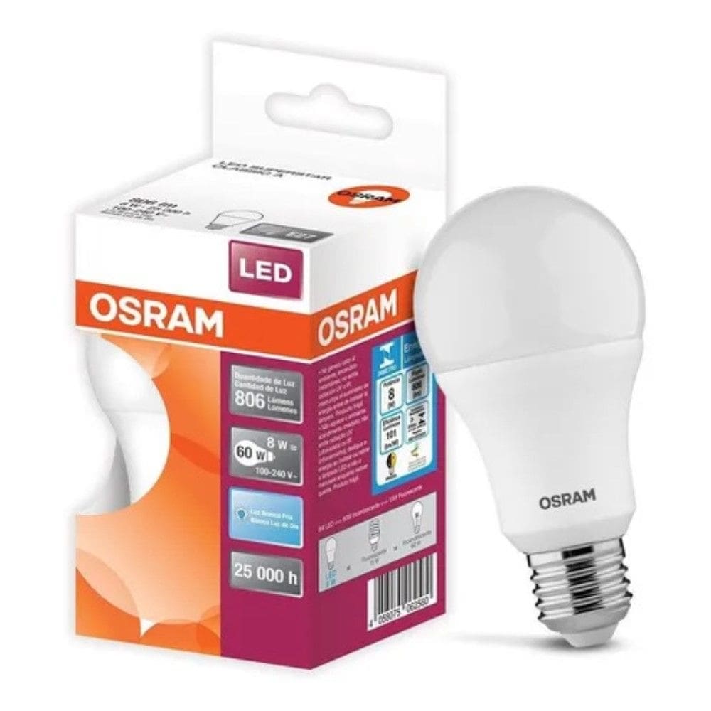 Kit 3 Lâmpadas Led 8w Bulbo Soquete E27 Bivolt Casa Comercio