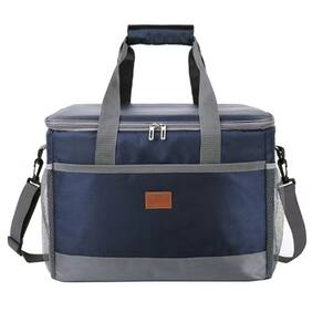 Bolsa Térmica Impermeável Quadrada c/ Alça Cooler Freezer Espaçosa Multiuso Praia Viagem Azul WCT FITNESS