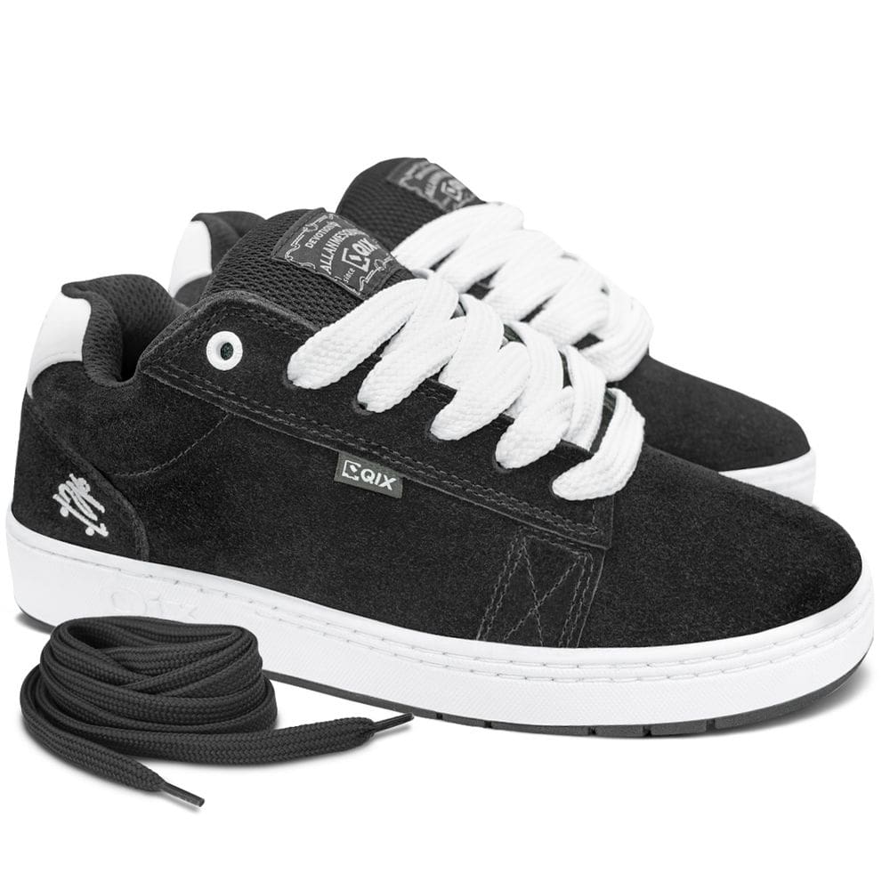 Tênis Qix Pro Model Allan Mesquita x Chorão Preto Branco