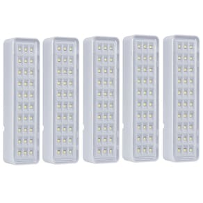 Kit 05 Luminária Luz Emergência Lea 30 Leds Intelbras Bivolt