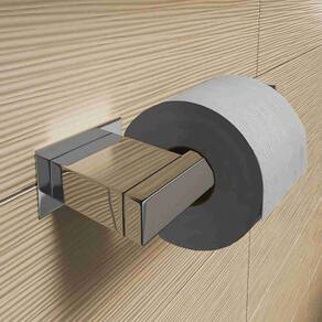 Porta Papel Higiênico Papeleira Aço Inox Linha Quadrada