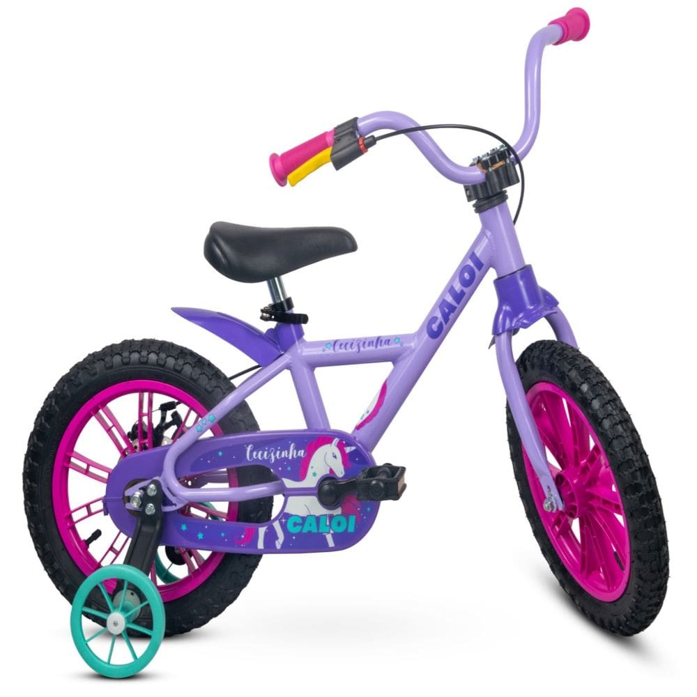 Bicicleta Bike Infantil Aro 14 Cecizinha Caloi Com Rodinhas