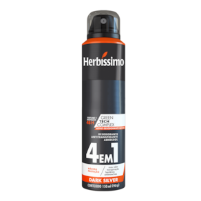 Kit Desodorante Aerossol Antitranspirante Herbissimo Dark Silver e Tabu Ousada 150Ml