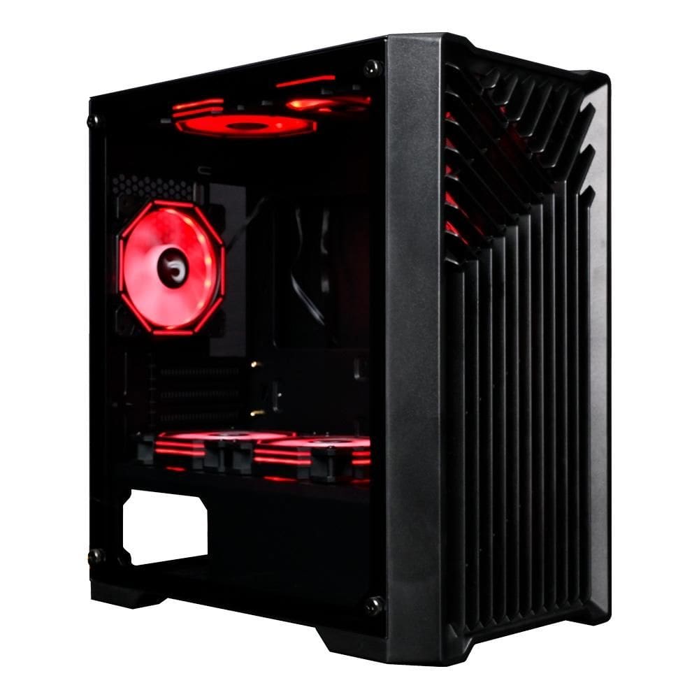 Gabinete Gamer Rise Mode X1 S/Fan S/Fonte MidTower ATX Vidro Temperado Preto - RM-X1-01-FB
