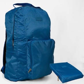 Mochila Escolar Viagem Bolsa Academia Unissex Dobrável Azul CBRN17539