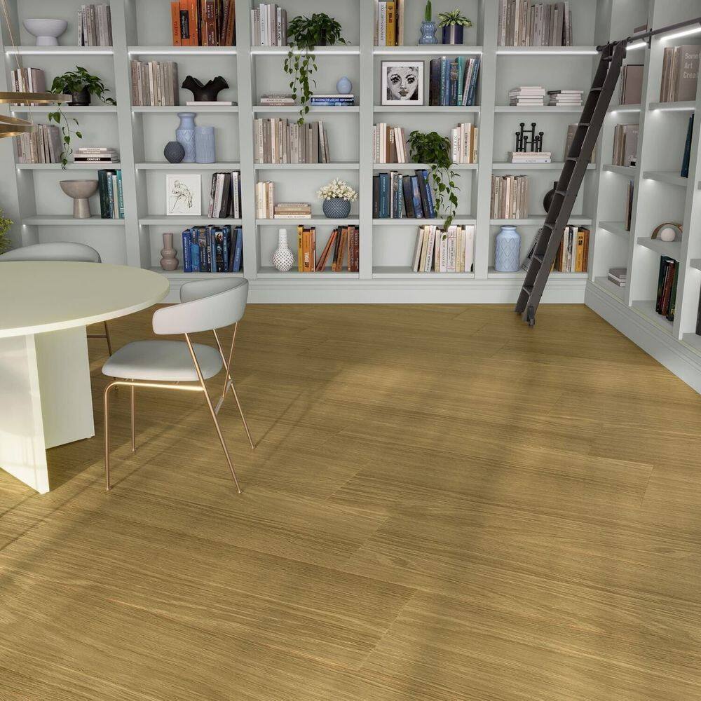 Piso Laminado 44,5cm X 8mm 1,35m Gran Elegance Eucafloor - caixa com 2,41 Unidade - Freijó Brasil