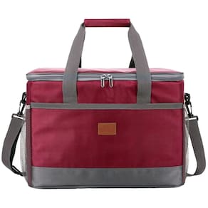 Bolsa Térmica Impermeável Quadrada c/ Alça Cooler Freezer Espaçosa Multiuso Praia Viagem Vermelha WCT FITNESS