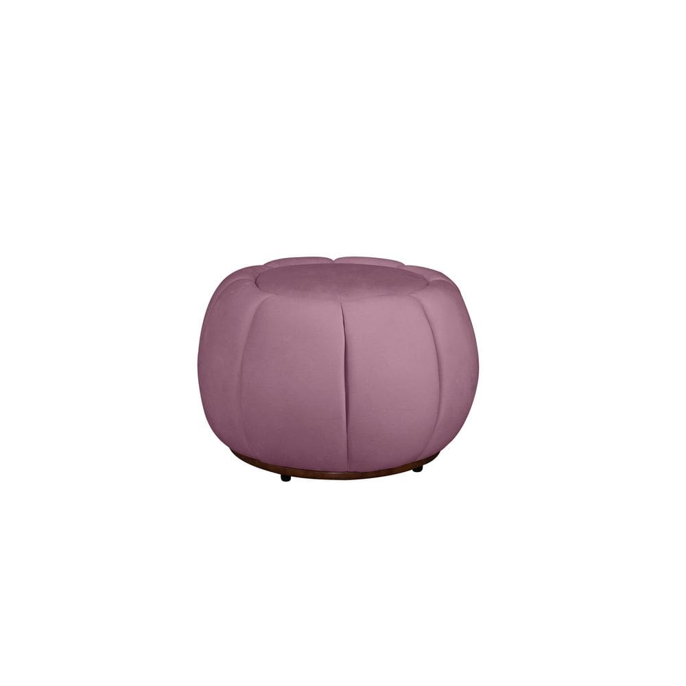 Puff Decorativo Concha Veludo Rosê - Montanaris Decor