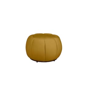Puff Decorativo Concha Veludo Mostarda - Montanaris Decor