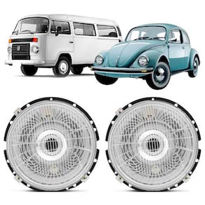 Kit 2 Farois de Fusca 1976/1996 Kombi 1976/2014 Passat 1974/1978 Vidro