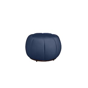 Puff Decorativo Concha Veludo Azul Marinho - Montanaris Decor