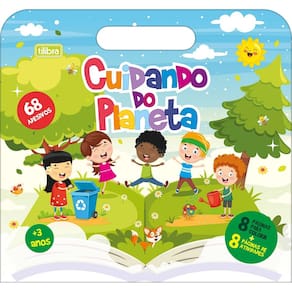 Livro Cartilha de Atividades Maleta Cuidando do Planeta 68 Adesivos Aprender, Brincar e Colorir 16 Páginas Tilibra