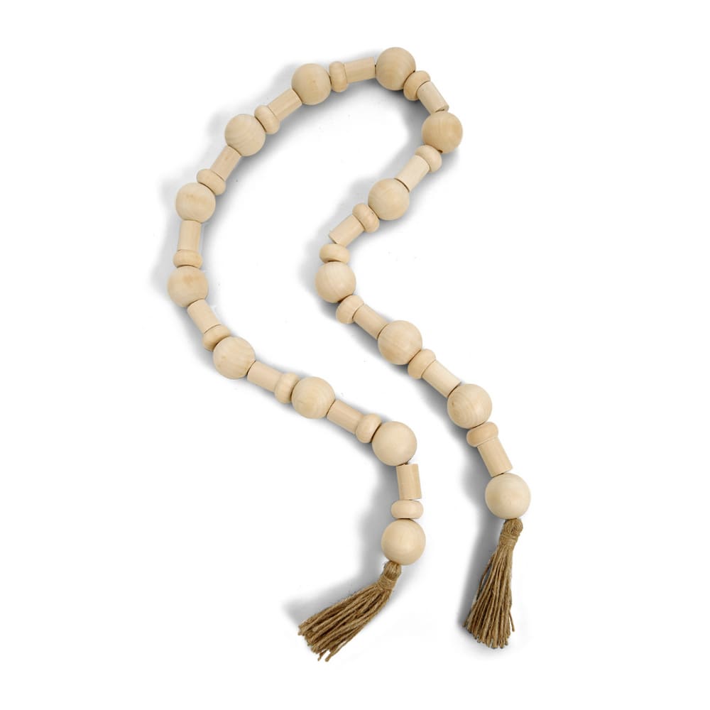 Colar Decorativo Em Madeira 147cm Mart
