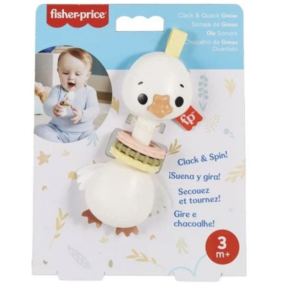 Mordedor e Chocalho Sensimals FISHER-PRICE Mattel HRB19 Ganso