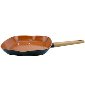 Grill Em Alumínio Com Revestimento Cerâmico Norma 28cm 2,1L Fracalanza Cinza