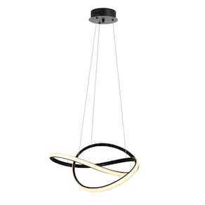 Lustre Luminária 3 em 1 Orgon Pendente Iluminação Arco Led Perfil Infinito Moderno Luxo Sala de Jantar Quarto Ambiente Residencial Comercial Recepção