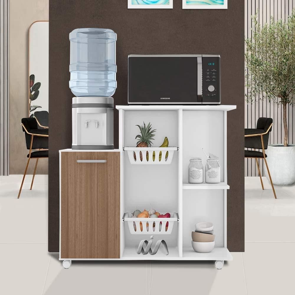 Fruteira Com Rodinhas Branco Montana Clara Madine - Branco