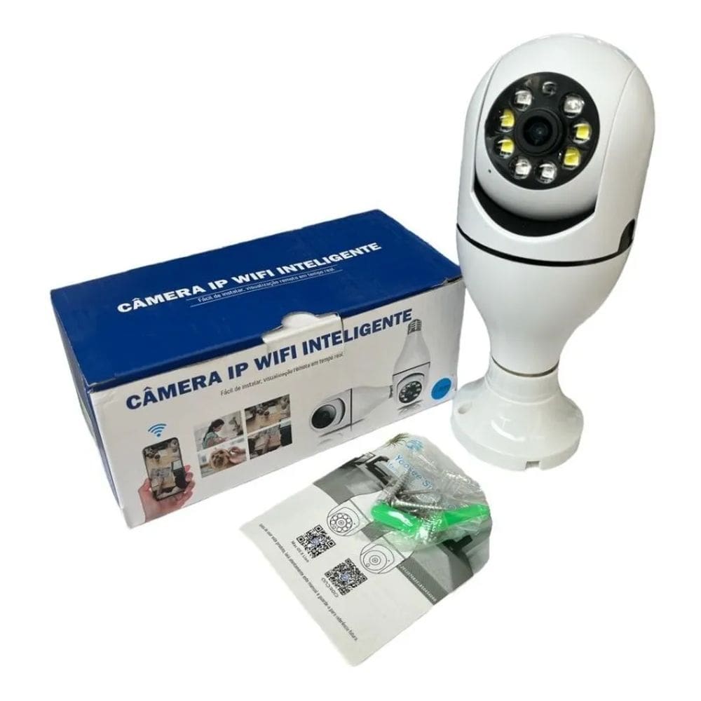 Câmera Ip Lâmpada Wifi Full Hd Visão Noturna Yoosee - Interna