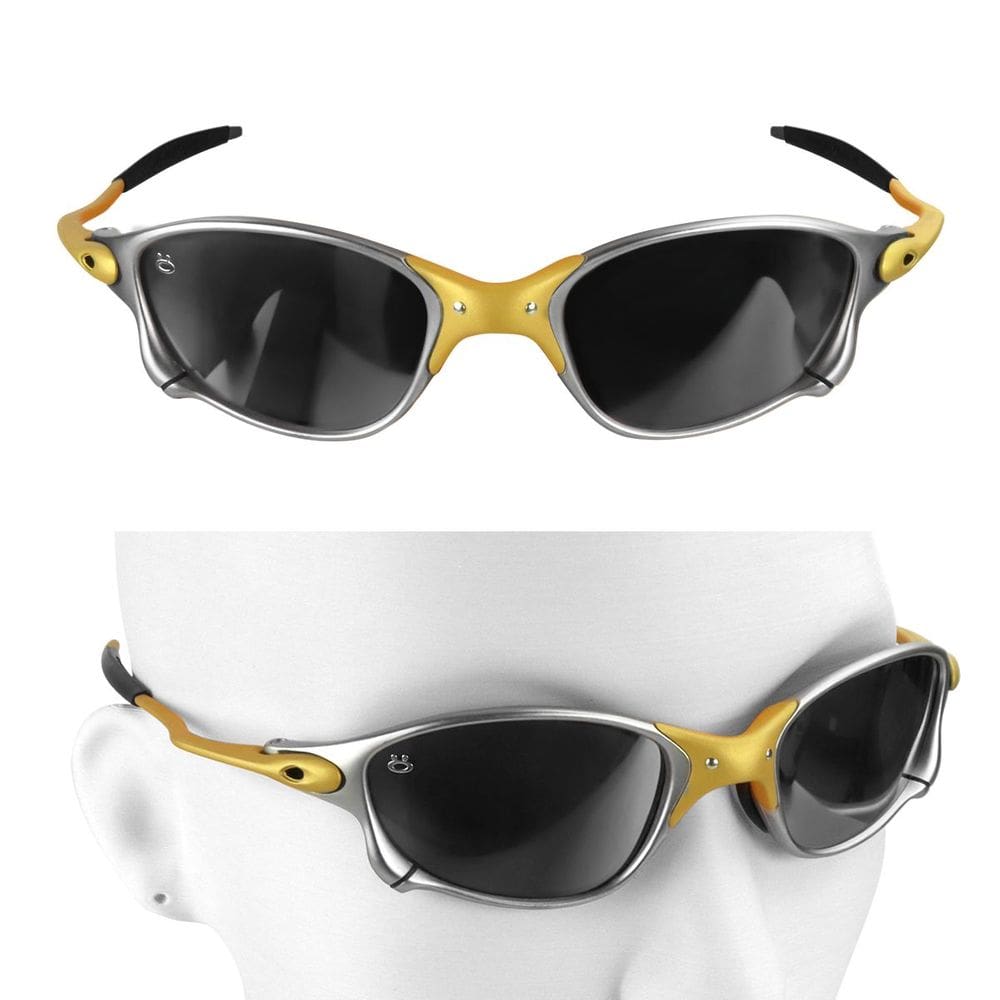 oculos sol metal proteção uv lupa praia masculino + case todo metal lente espelhada estiloso casual