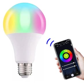 Lampada Smart Led Wifi Inteligente Celular App RGB 10W Colorido Ajustavel Decoraçao Iluminaçao Casa Dimerizaçao