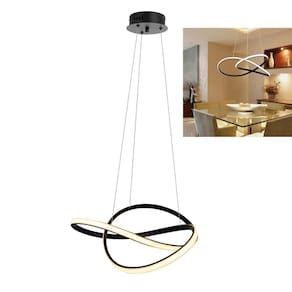 Lustre Luminária 3 em 1 Orgon Moderno Pendente Arco Led Perfil Infinito Luxo Sala de Jantar Iluminação Quarto Ambiente Residencial Recepção Comercial