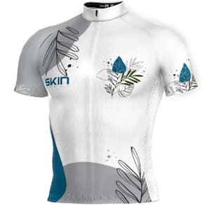 Camisa Feminina Skin Sport Floral - Branco/Azul G