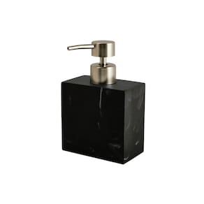 Dispenser Para Sabonete Líquido Em Poliresina 300ml Mart Branco Marmorizado