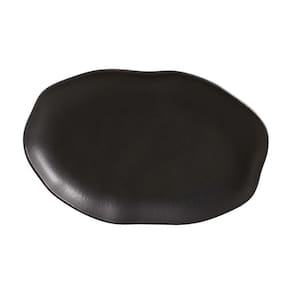 Travessa Oval Em Cerâmica Preto Matte 30x20cm Porto Brasil