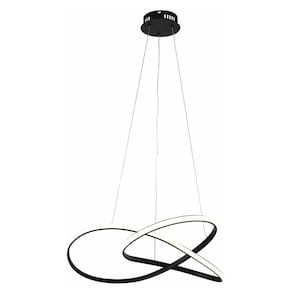 Lustre Luminária 3 em 1 Orgon Pendente Perfil Infinito Arco Led Iluminação Moderno Luxo Sala de Jantar Quarto Ambiente Residencial Recepção Comercial