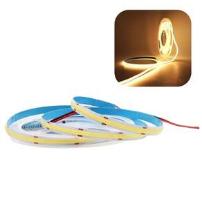Fita LED COB 3000K 12v IP20 5 Metros Sala Loja Iluminaçao Profissional Sanca Espelho Teto Rebaixado Gesso