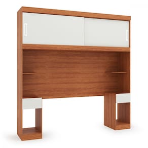 Nicho Aereo Casal Genova com Mesa de Cabeceira Freijo Off White Batrol