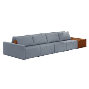 Sofá Ilha 4 Lugares Living 512cm Modulado para Sala Lary Linho K01 - D`Rossi