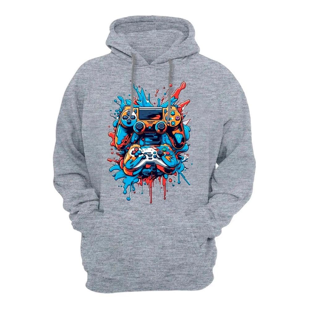 Blusa de Frio Masculina Com Bolso Canguru Punho e Capuz Flanelada Cordao Ajustavel