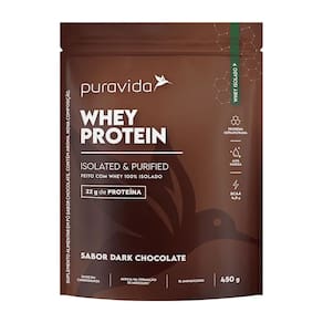 Whey Protein Isolado 450g Puravida - Dark Chocolate