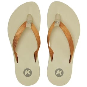 Chinelo Kenner Kyra Slim Feminino - Branco e Bege
